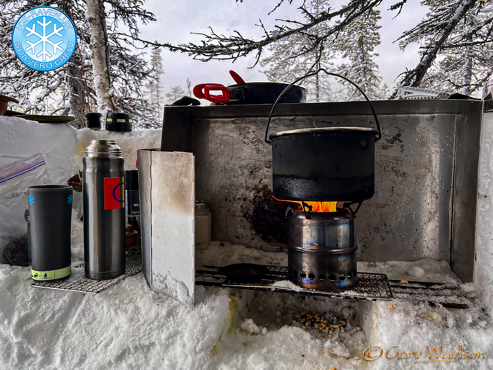 The Wood Pellet Stove - Ice Raven - Sub Zero Adventure - Copyright Gary Waidson, All rights reserved.